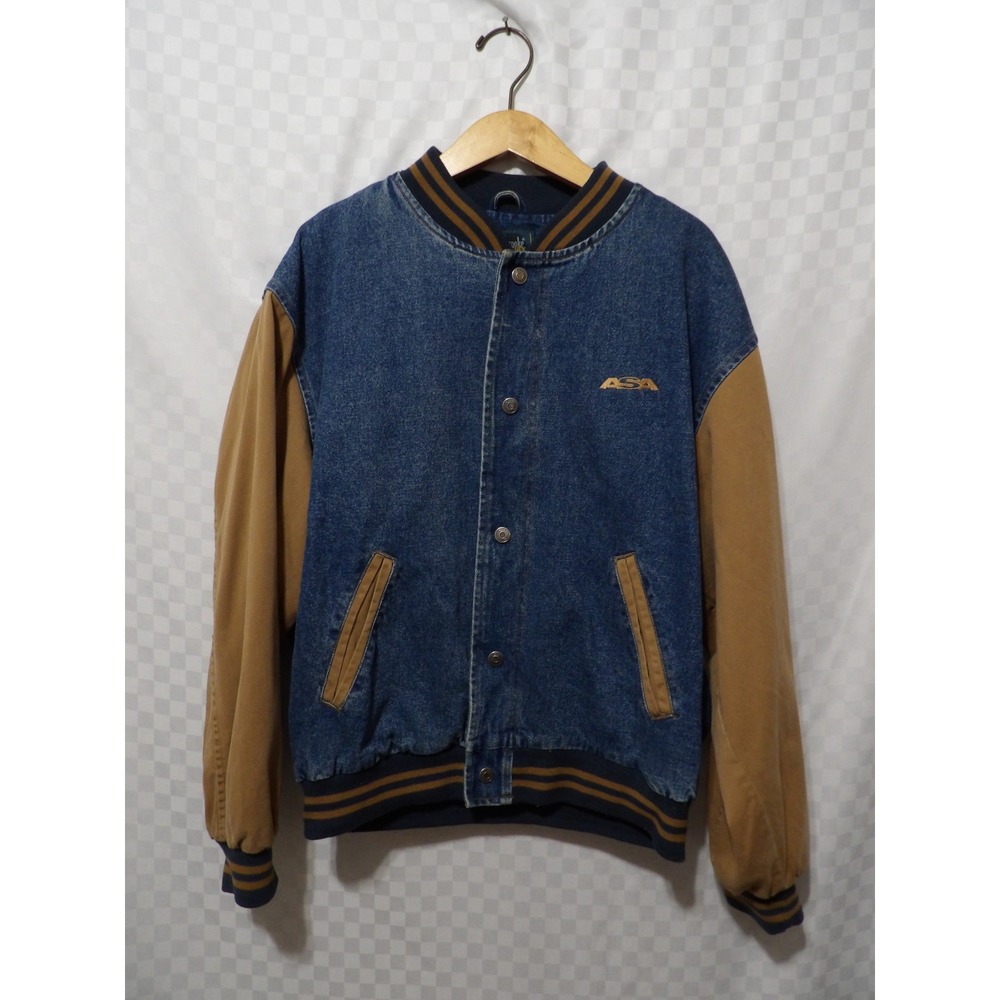DUNBROOKE Vintage Denim Bomber Jacket | XL